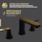 Anzzi 2-Handle 3-Hole Widespread Bathroom Faucet, Matte Black Brushed Gold L-AZ902MB-BG - alternate 2
